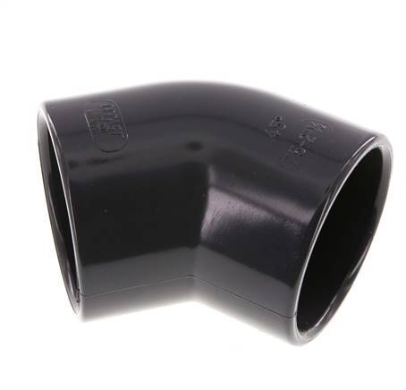 PVC 45deg Elbow Fitting Socket 75x88mm