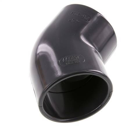 PVC 45deg Elbow Fitting Socket 75x88mm