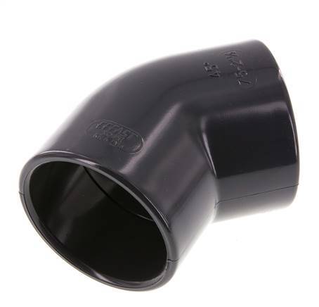 PVC 45deg Elbow Fitting Socket 75x88mm