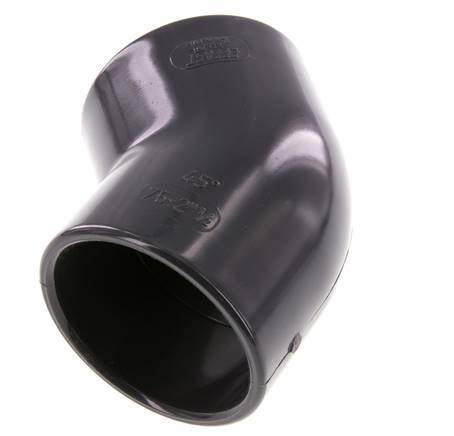 PVC 45deg Elbow Fitting Socket 75x88mm