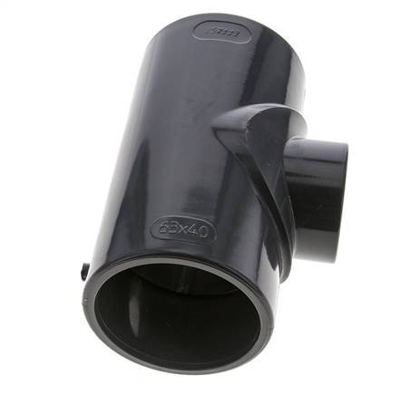 PVC Reducing Tee Fitting Socket 63 to 40mm