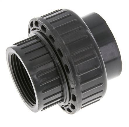 PVC Union Fitting Female Socket 40mm x Female Rp 1 1/4'' FKM