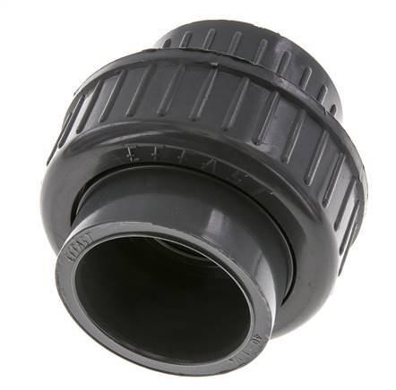 PVC Union Fitting Female Socket 40mm x Female Rp 1 1/4'' FKM