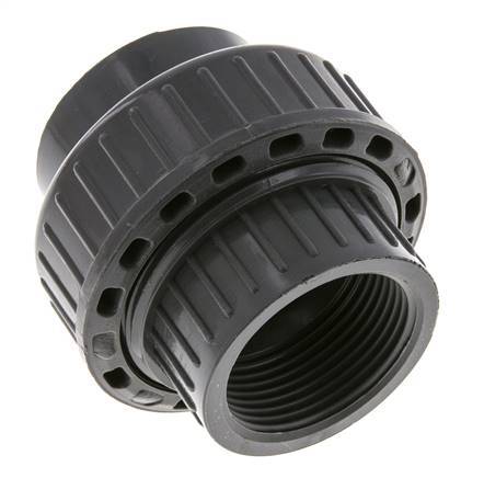 PVC Union Fitting Female Socket 40mm x Female Rp 1 1/4'' FKM