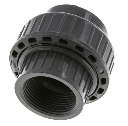 PVC Union Fitting Female Socket 40mm x Female Rp 1 1/4'' FKM