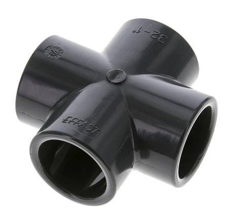 PVC Cross Fitting Socket 32x42mm