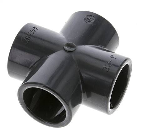 PVC Cross Fitting Socket 32x42mm