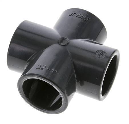 PVC Cross Fitting Socket 32x42mm