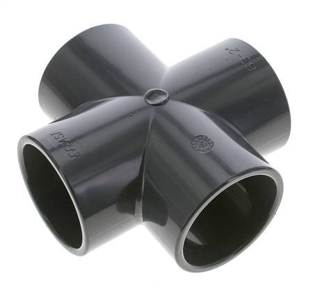 PVC Cross Fitting Socket 63x75mm