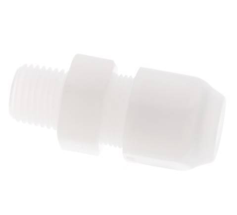8x10mm & R1/4'' PP Straight Hose Fitting with Male Threads 10bar/145psi [2 Pieces]