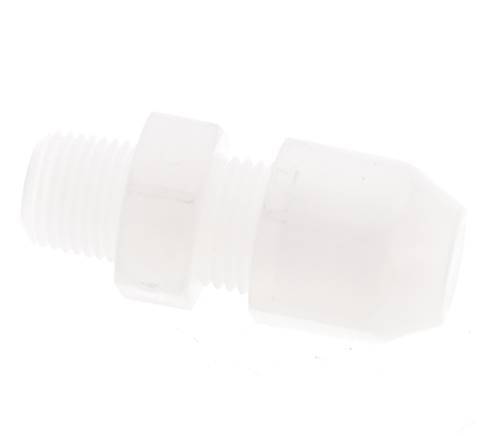 4x6mm & R1/8'' PVDF Straight Hose Fitting with Male Threads 10bar/145psi