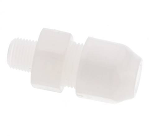 6x8mm & R1/8'' PVDF Straight Hose Fitting with Male Threads 10bar/145psi