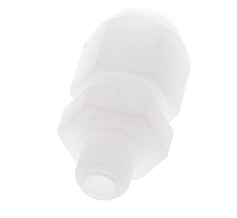 8x10mm & G1/8'' PVDF Straight Hose Fitting with Male Threads 10bar/145psi