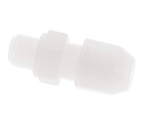 4x6mm & G1/8'' PVDF Straight Hose Fitting with Male Threads 10bar/145psi