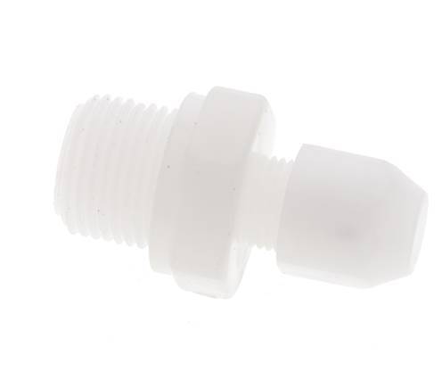 4x6mm & G3/8'' PVDF Straight Hose Fitting with Male Threads 10bar/145psi