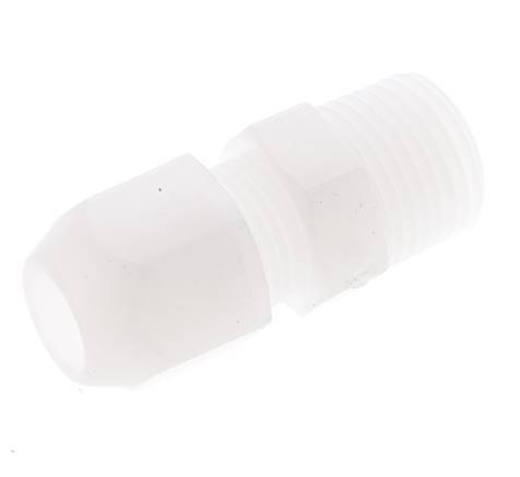 4x6mm & R1/8'' PP Elbow Hose Fitting with Male Threads 10bar/145psi [2 Pieces]