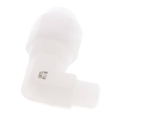 6x8mm & R1/8'' PVDF Elbow Hose Fitting with Male Threads 10bar/145psi