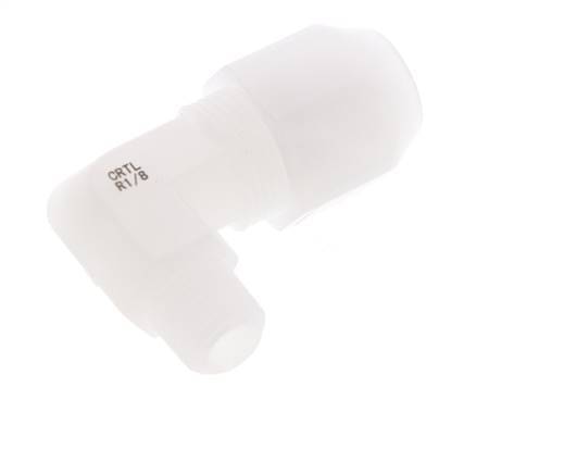 6x8mm & R1/8'' PVDF Elbow Hose Fitting with Male Threads 10bar/145psi