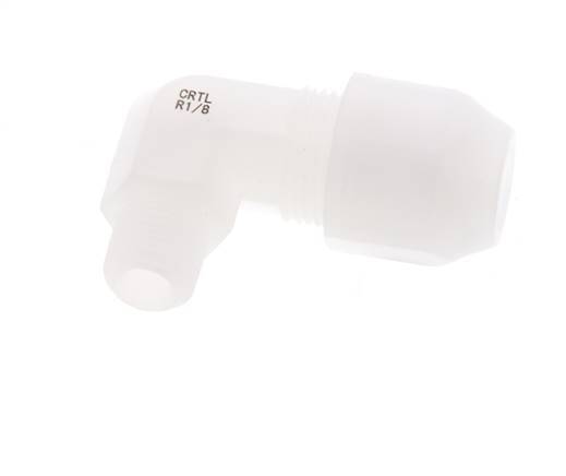 6x8mm & R1/8'' PVDF Elbow Hose Fitting with Male Threads 10bar/145psi