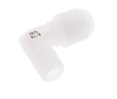 6x8mm & R1/4'' PVDF Elbow Hose Fitting with Male Threads 10bar/145psi