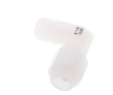 6x8mm & R1/4'' PVDF Elbow Hose Fitting with Male Threads 10bar/145psi