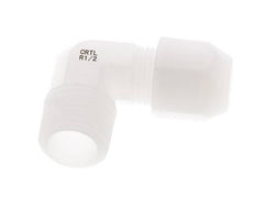 10x12mm & R1/2'' PVDF Elbow Hose Fitting with Male Threads 10bar/145psi