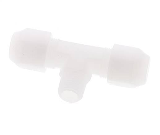 8x10mm & R1/4'' PVDF T-Shape Hose Fitting with Male Threads 10bar/145psi