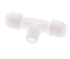10x12mm & R3/8'' PVDF T-Shape Hose Fitting with Male Threads 10bar/145psi