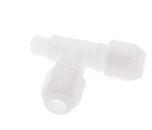 6x8mm & R1/8'' PP Right Angle Tee Hose Fitting with Male Threads 10bar/145psi [2 Pieces]