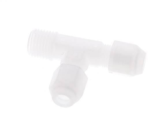 4x6mm & R1/4'' PP Right Angle Tee Hose Fitting with Male Threads 10bar/145psi [2 Pieces]