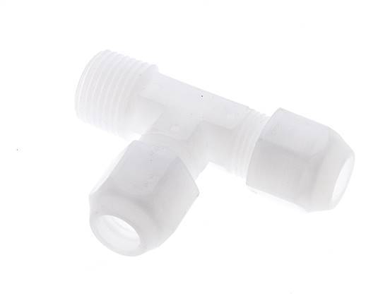 10x12mm & R1/2'' PP Right Angle Tee Hose Fitting with Male Threads 10bar/145psi
