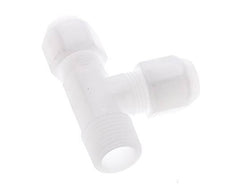 10x12mm & R1/2'' PP Right Angle Tee Hose Fitting with Male Threads 10bar/145psi