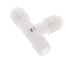 4x6mm & R1/4'' PVDF Right Angle Tee Hose Fitting with Male Threads 10bar/145psi