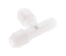 6x8mm & R1/4'' PVDF Right Angle Tee Hose Fitting with Male Threads 10bar/145psi