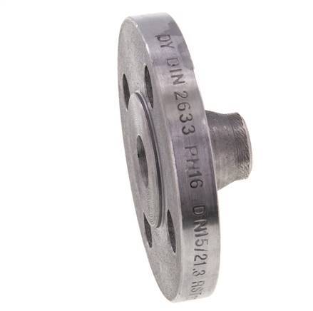 Welding Neck Flange DN15-PN16 21.3mm Black Steel DIN 2633