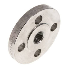Threaded Flange DN15-PN16 Rp 1/2'' Stainless Steel 1.4571 DIN 2566