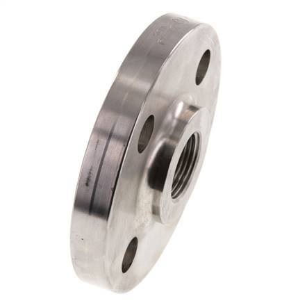 Threaded Flange DN20-PN16 Rp 3/4'' Stainless Steel 1.4571 DIN 2566