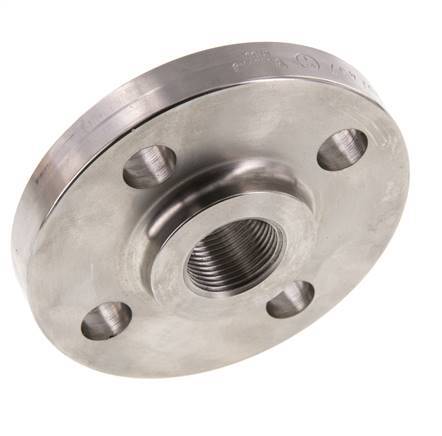 Threaded Flange DN20-PN16 Rp 3/4'' Stainless Steel 1.4571 DIN 2566