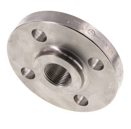 Threaded Flange DN20-PN16 Rp 3/4'' Stainless Steel 1.4571 DIN 2566