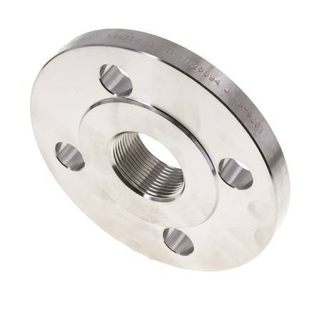 Threaded Flange DN32-PN16 Rp 1-1/4'' Stainless Steel 1.4571 DIN 2566