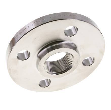 Threaded Flange DN125-PN16 Rp 5'' Stainless Steel 1.4571 DIN 2566 And EN 1092-1 (Type 13)