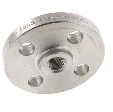 Threaded Flange DN10-PN16 Rp 3/8'' Zinc-Plated Steel DIN 2566