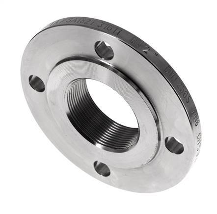 Threaded Flange DN50-PN6 Rp 2'' Stainless Steel 1.4571 DIN 2565 And EN 1092-1 (Type 13)