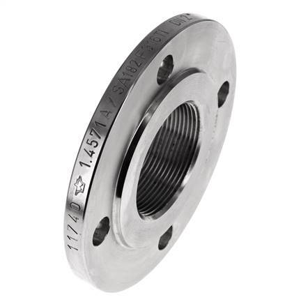 Threaded Flange DN50-PN6 Rp 2'' Stainless Steel 1.4571 DIN 2565 And EN 1092-1 (Type 13)