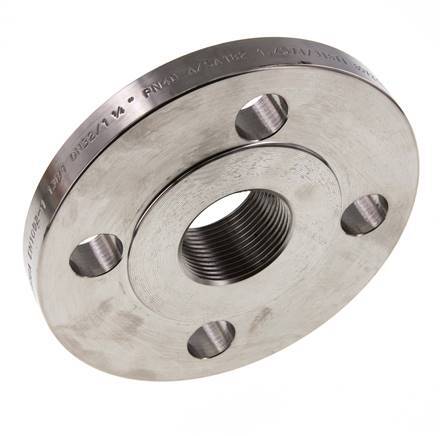 Threaded Flange DN15-PN16 (EN) Rp 1/2'' Stainless Steel 1.4571 EN 1092-1 (type 13)
