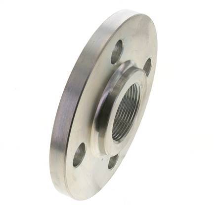 Threaded Flange DN65-PN40 Rp 2-1/2'' Zinc-Plated Steel DIN 2567 And EN 1092-1 (Type 13)