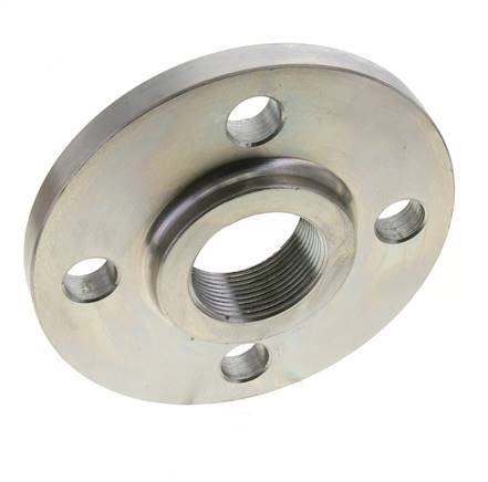 Threaded Flange DN65-PN40 Rp 2-1/2'' Zinc-Plated Steel DIN 2567 And EN 1092-1 (Type 13)