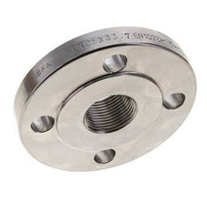 Threaded Flange DN25-PN40 Rp 1'' Stainless Steel 1.4571 EN 1092-1 (type 13)