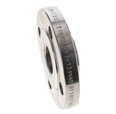 Threaded Flange DN25-PN40 Rp 1'' Stainless Steel 1.4571 EN 1092-1 (type 13)