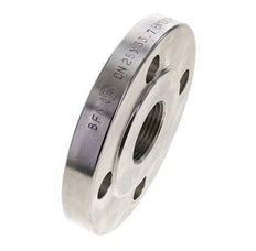 Threaded Flange DN25-PN40 Rp 1'' Stainless Steel 1.4571 EN 1092-1 (type 13)